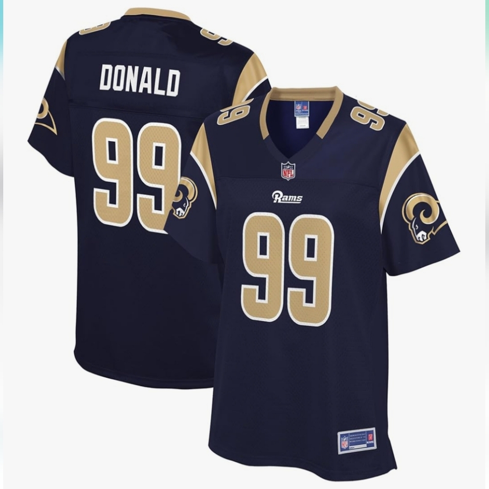 Los Angeles Rams Navy and Gold Jersey DONALD 99 MEDIUM